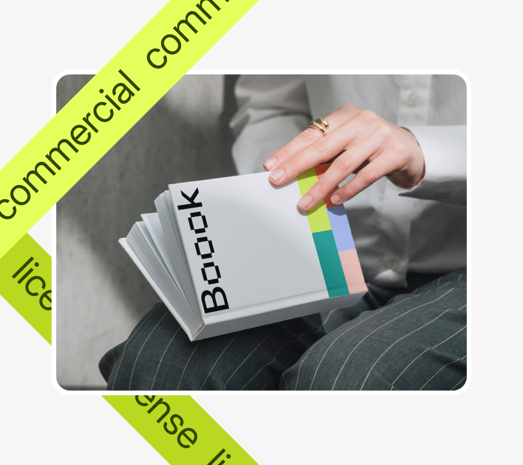 Book mockup for commercial use