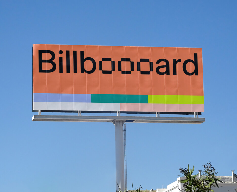 Horizontal billboard mockup