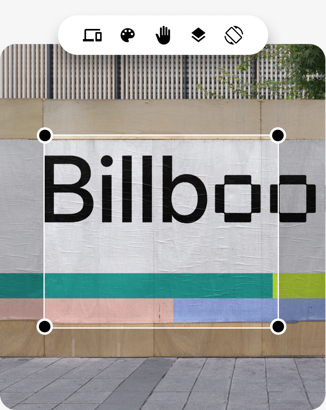 Edit billboard mockup to match your style