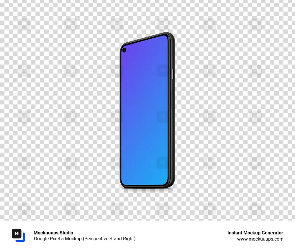 Download Google Pixel 5 Mockup Perspective Stand Right Mockuuups Studio