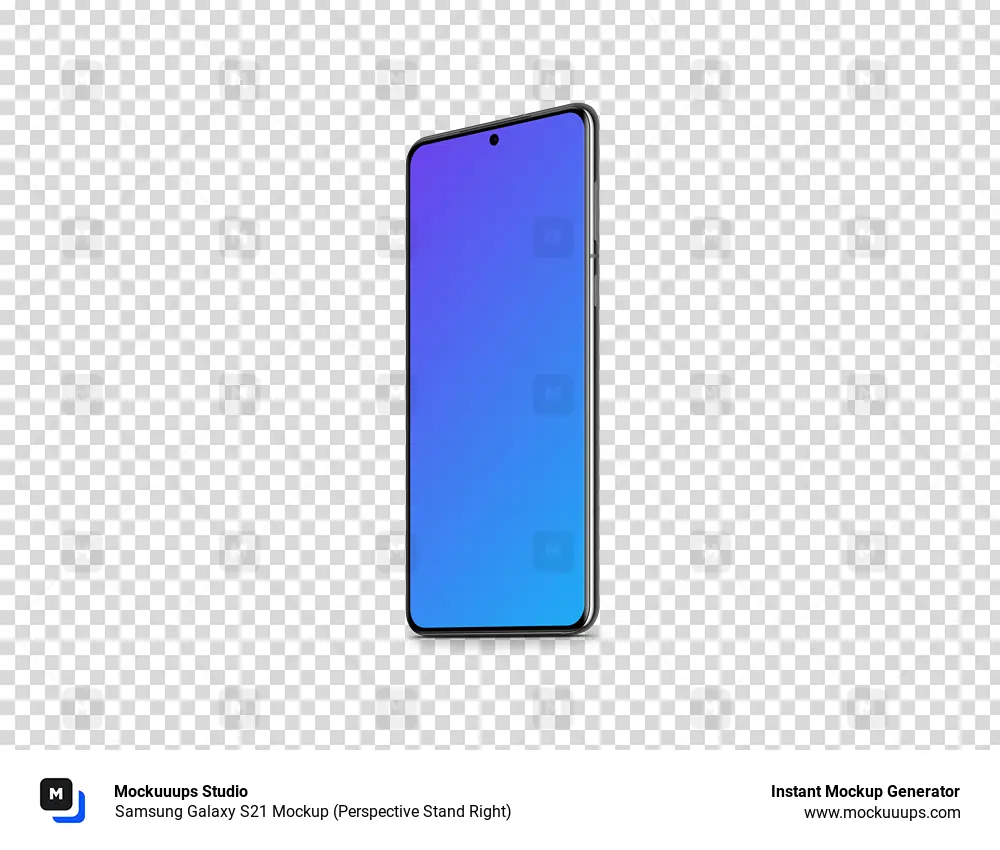Samsung Galaxy S21 Mockup (Perspective Stand Right)