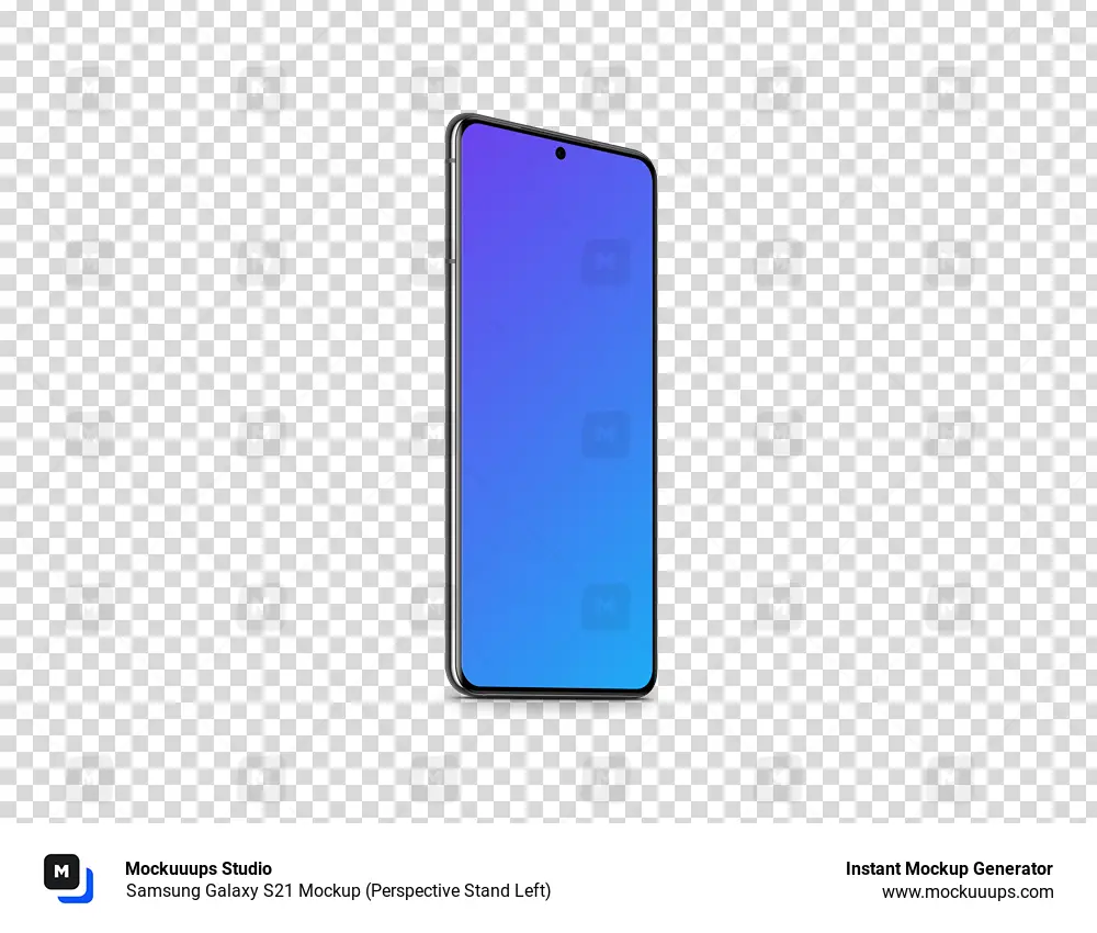 Samsung Galaxy S21 Mockup (Perspective Stand Left)
