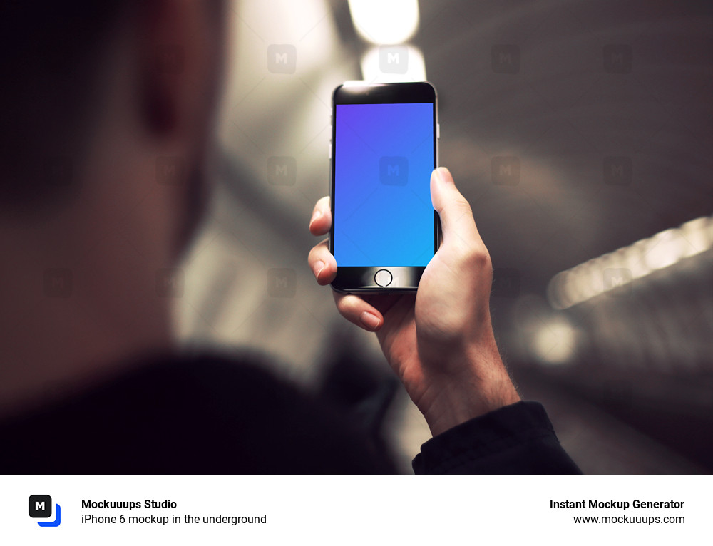 iPhone 6 mockup in the underground