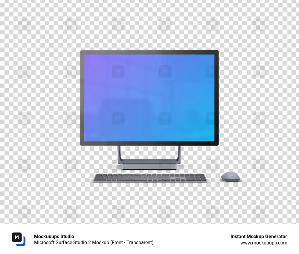 Download Microsoft Surface Studio 2 Mockup (Front - Transparent) - Mockuuups Studio
