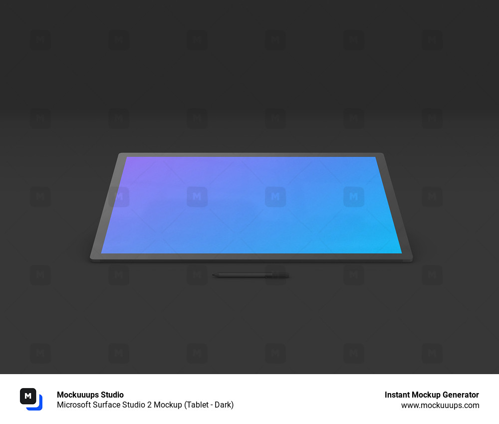 Download Microsoft Surface Studio 2 Mockup Tablet Dark Mockuuups Studio