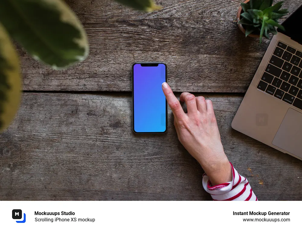 Download Scrolling iPhone XS mockup - Mockuuups Studio