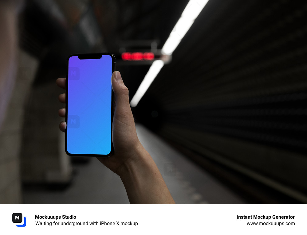 Download Waiting For Underground With Iphone X Mockup Mockuuups Studio