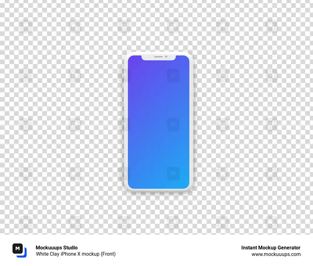 Download White Clay iPhone X mockup (Front) - Mockuuups Studio