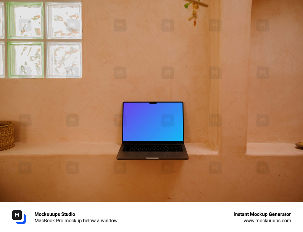 MacBook Pro mockup below a window