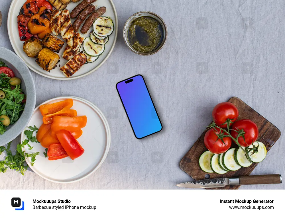 Barbecue styled iPhone mockup