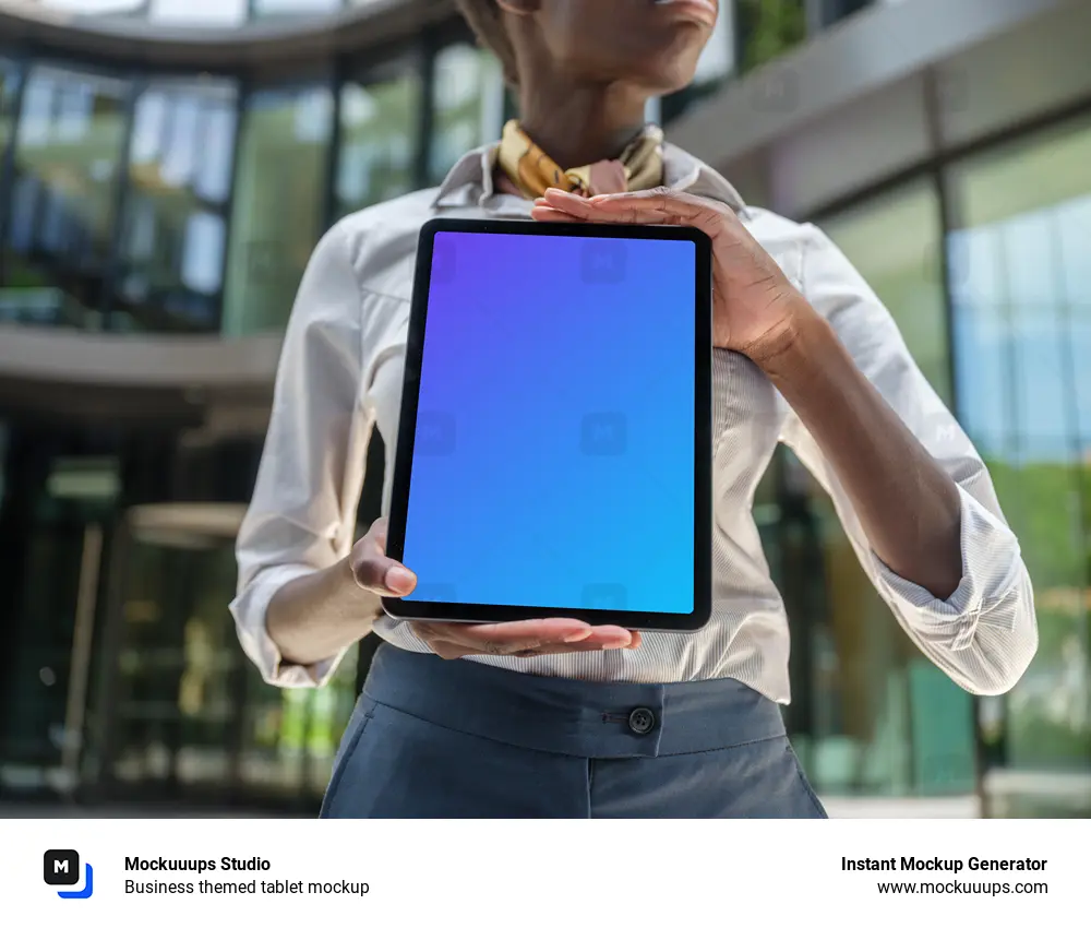 Business themed tablet mockup