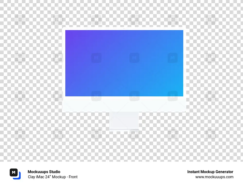 Clay iMac 24“ Mockup - Front
