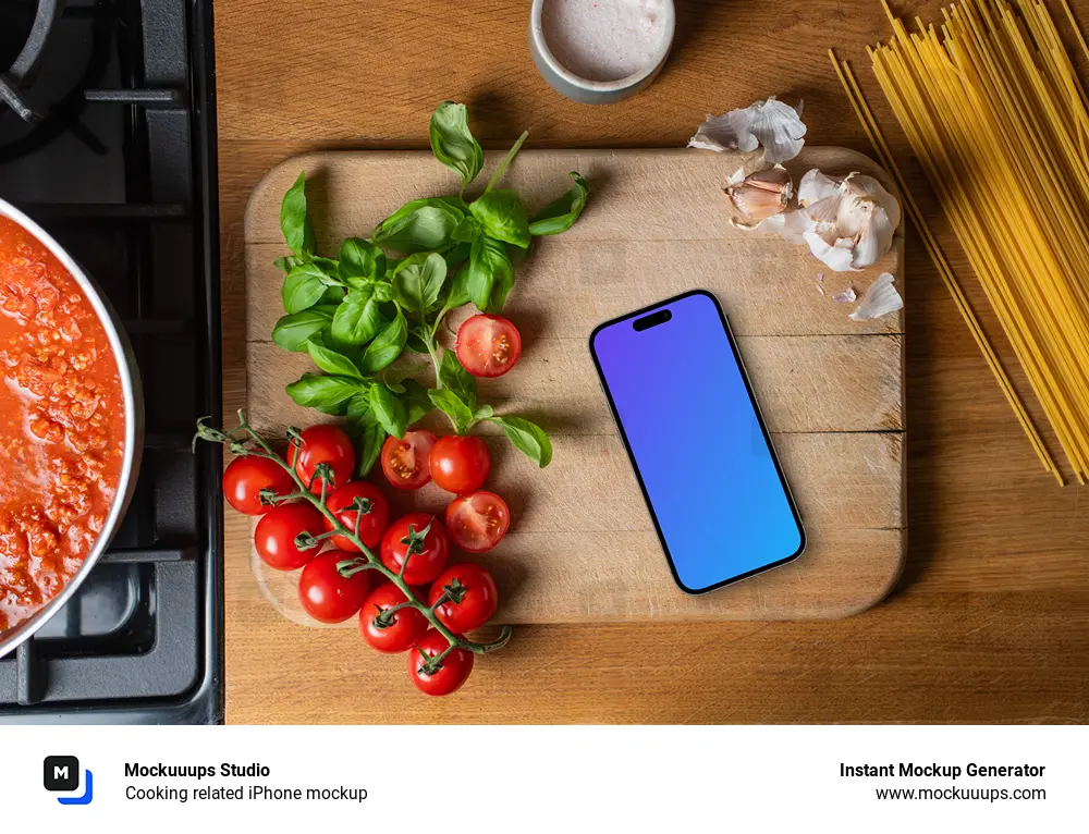 Cooking related iPhone mockup