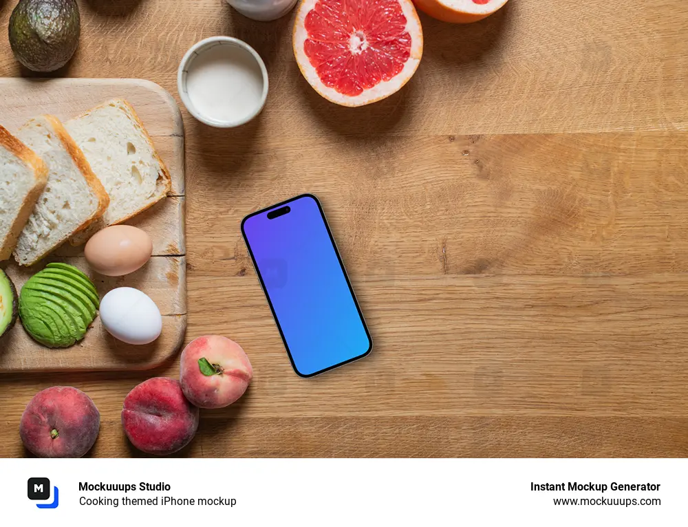 Cooking themed iPhone mockup