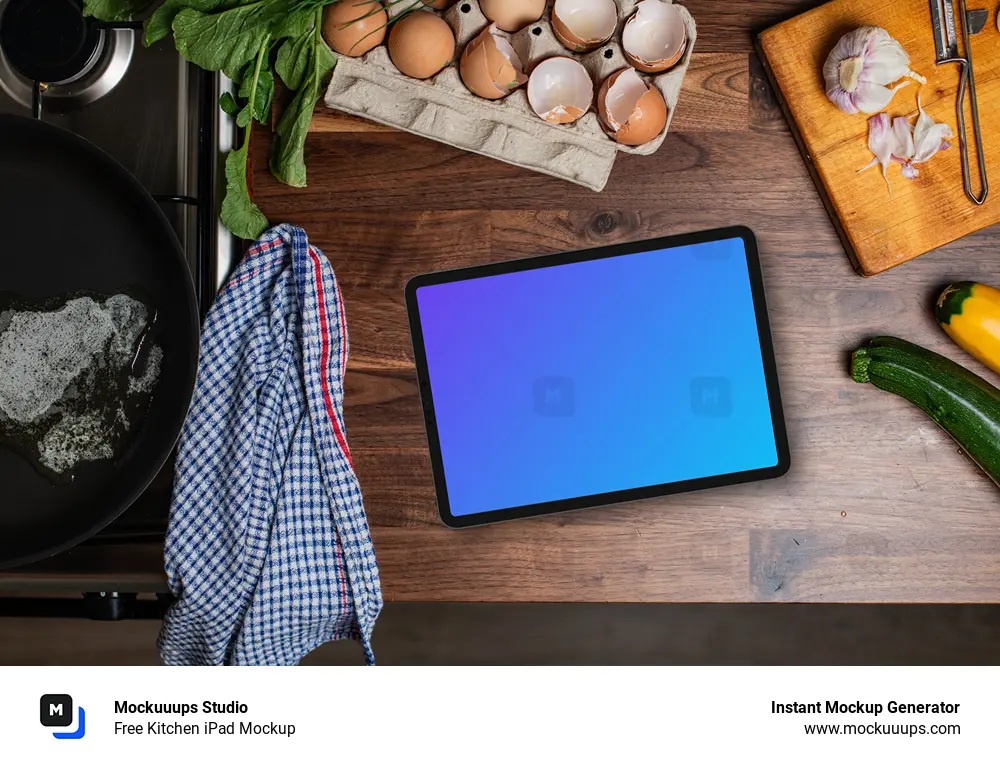 Free Kitchen iPad Mockup