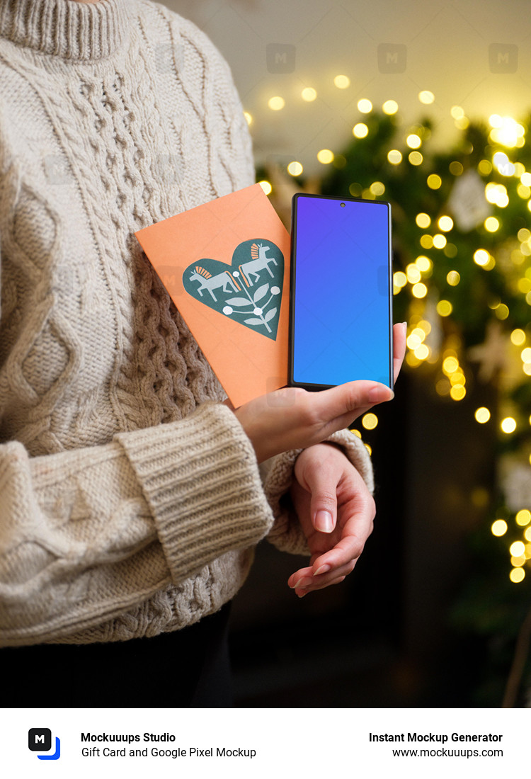 Gift Card and Google Pixel Mockup