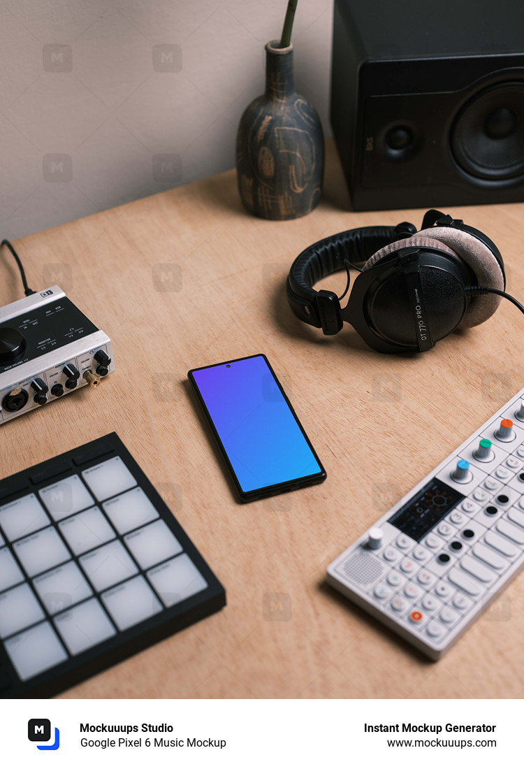 Google Pixel 6 Music Mockup