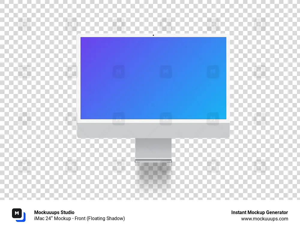 iMac 24“ Mockup - Front (Floating Shadow)