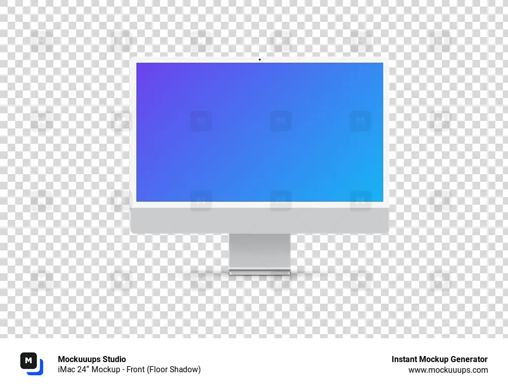 iMac 24“ Mockup - Front (Floor Shadow)