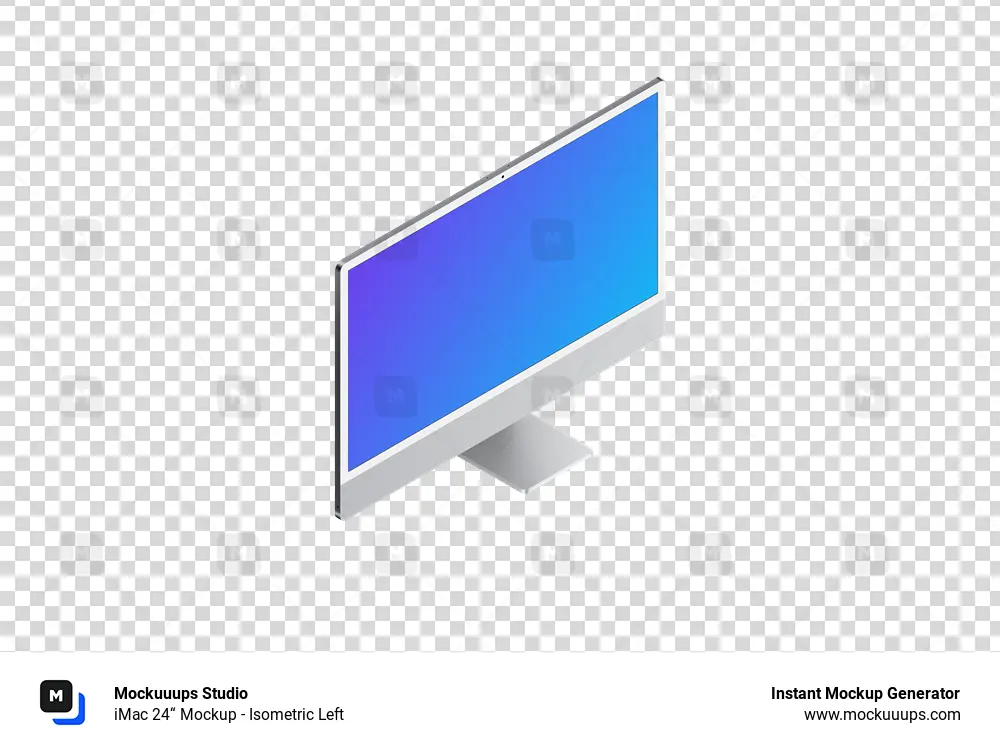 iMac 24“ Mockup - Isometric Left