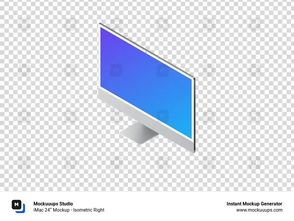 iMac 24“ Mockup - Isometric Right