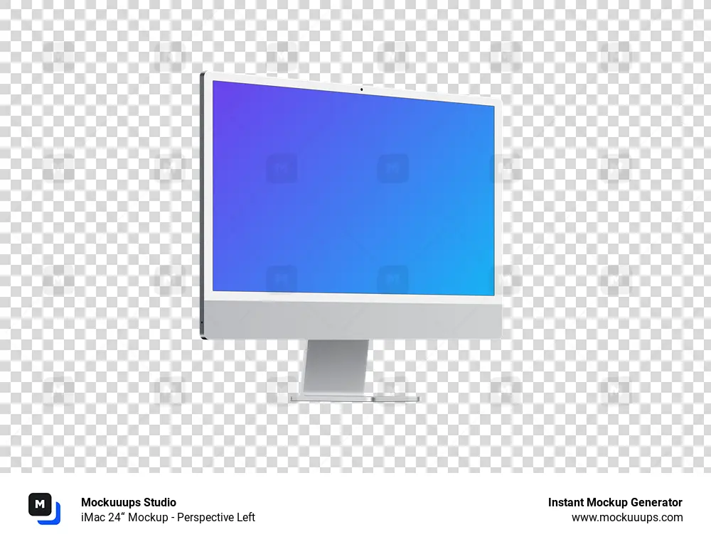 iMac 24“ Mockup - Perspective Left