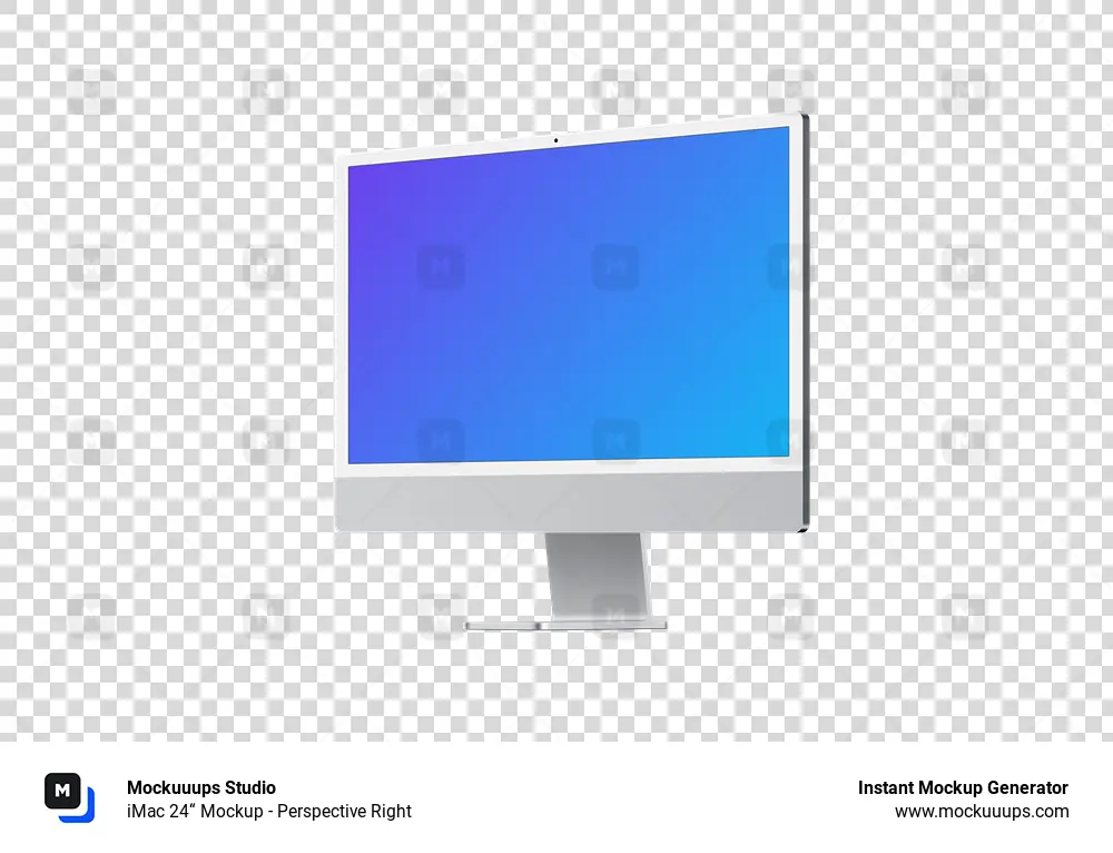 iMac 24“ Mockup - Perspective Right