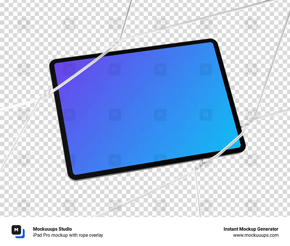 iPad Pro mockup with rope overlay