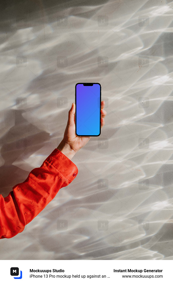 iPhone 13 Pro mockup held up against an ethereal background