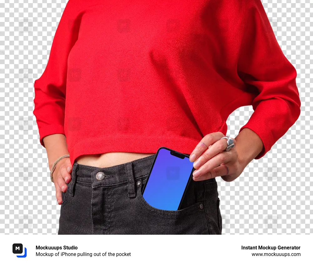 Mockup of iPhone pulling out of the pocket