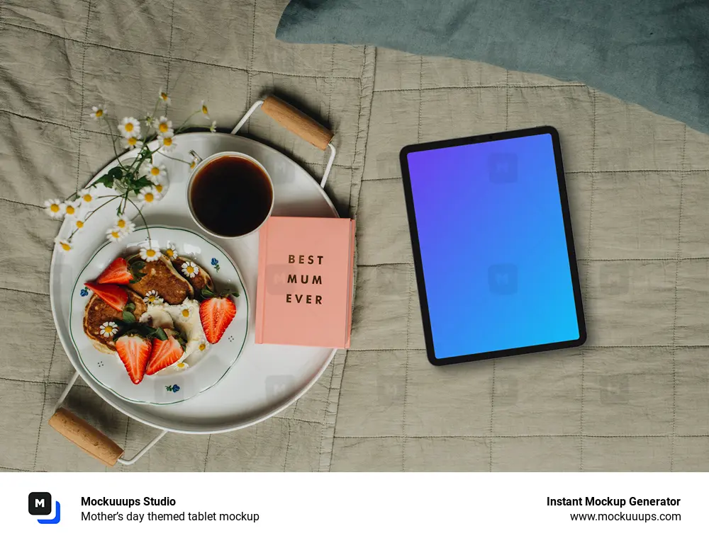 Mother’s day themed tablet mockup