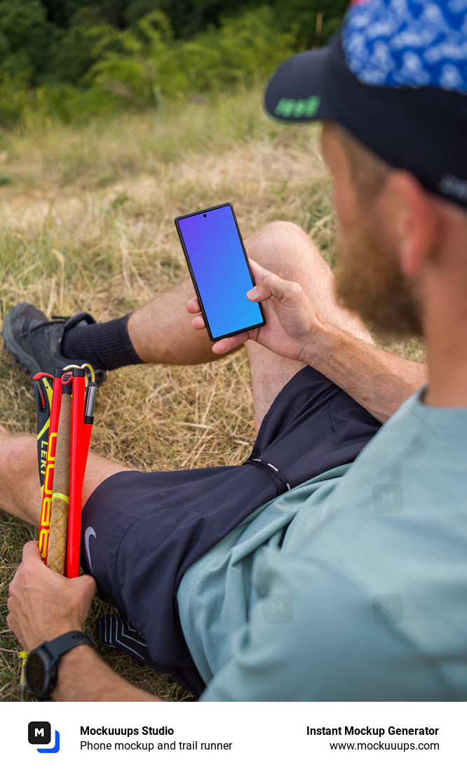 Phone mockup and trail runner