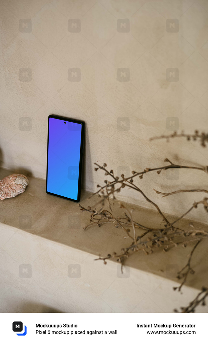 Pixel 6 mockup placed against a wall