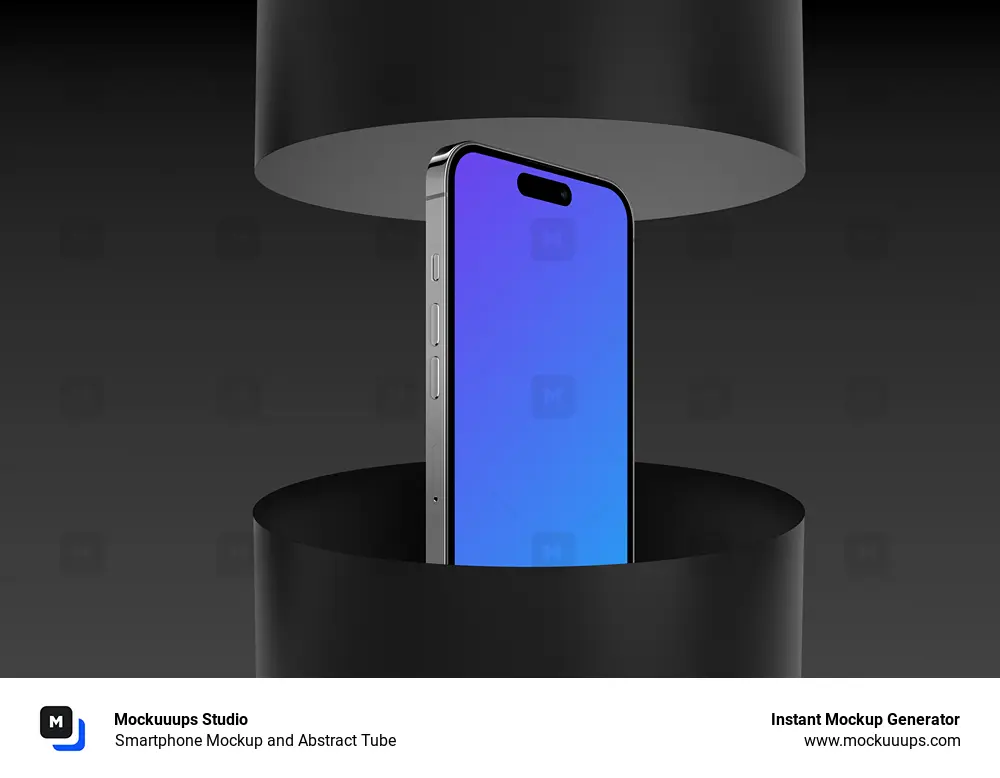 Smartphone Mockup and Abstract Tube