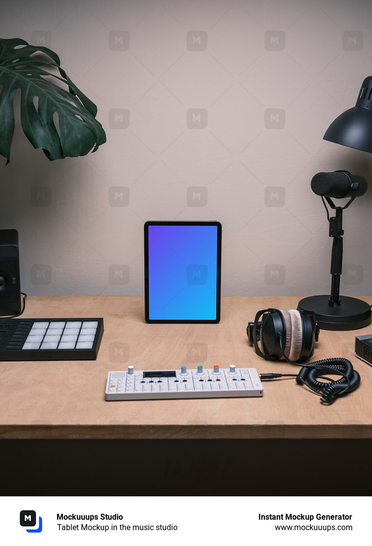 Tablet Mockup in the music studio