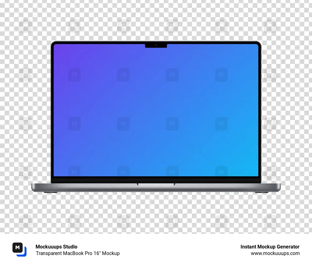 Transparent MacBook Pro 16" Mockup