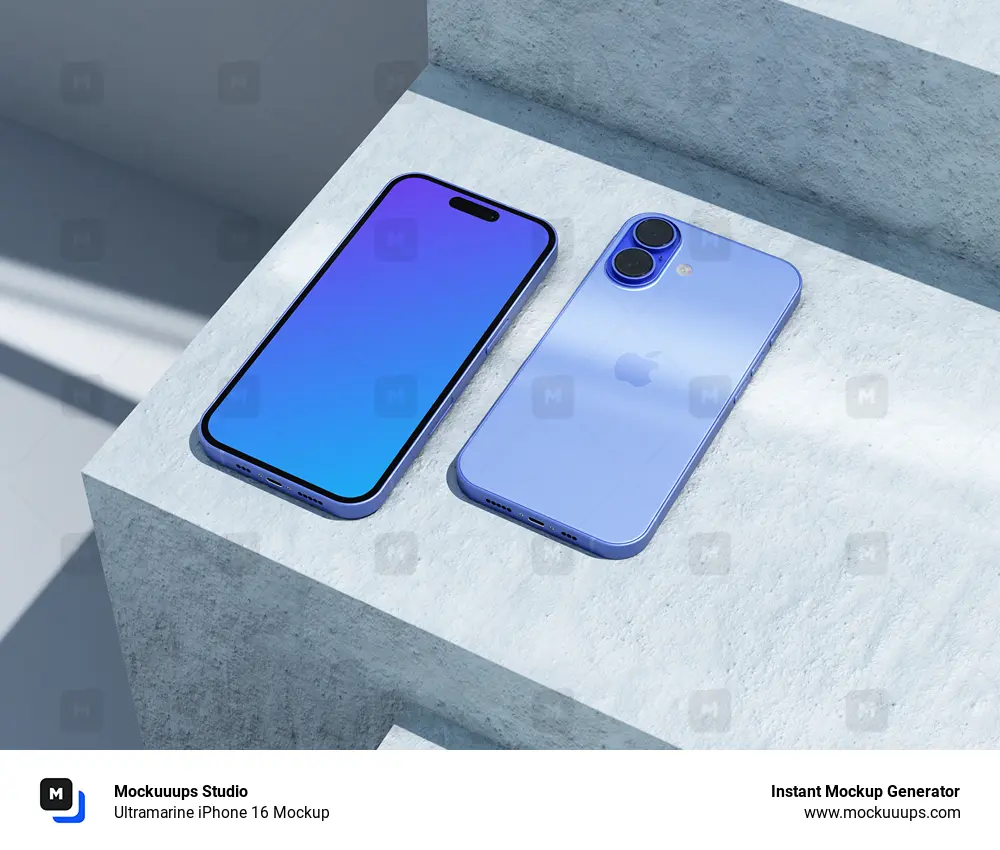 Ultramarine iPhone 16 Mockup