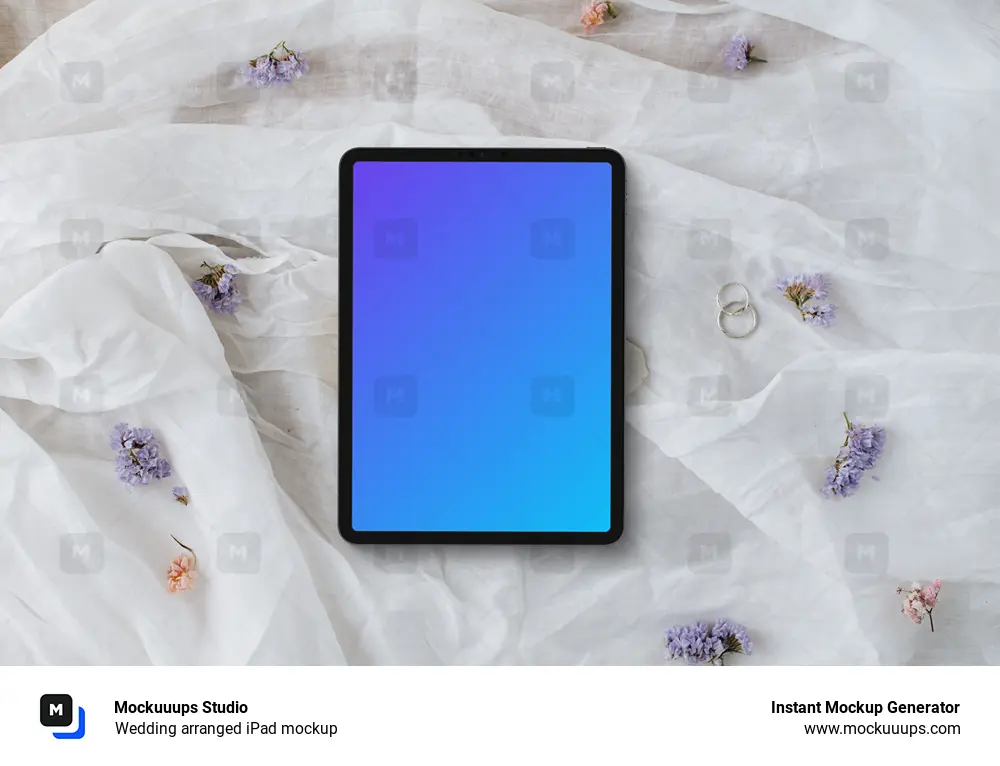 Wedding arranged iPad mockup