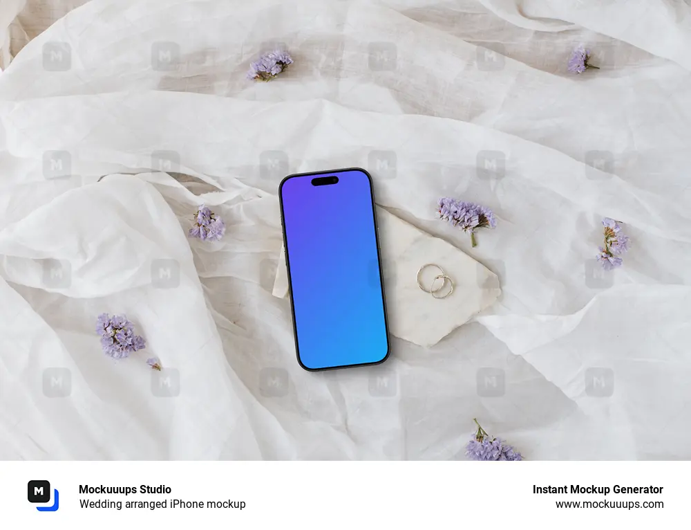 Wedding arranged iPhone mockup