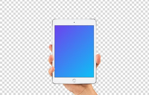 iPad mini mockup on editable background