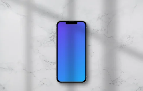 Phone mockup on light marble
