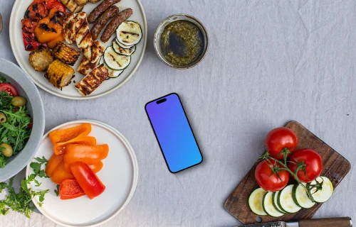 Barbecue styled iPhone mockup