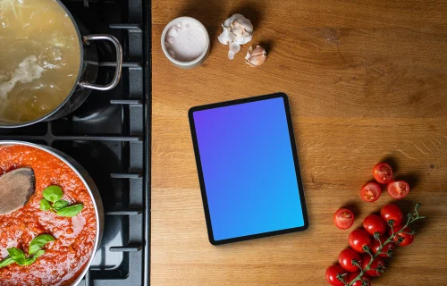 Cooking themed iPad mockup