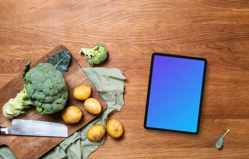 iPad gastronómico mockup