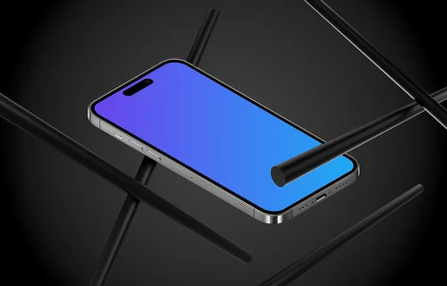 Smartphone à gravité Mockup