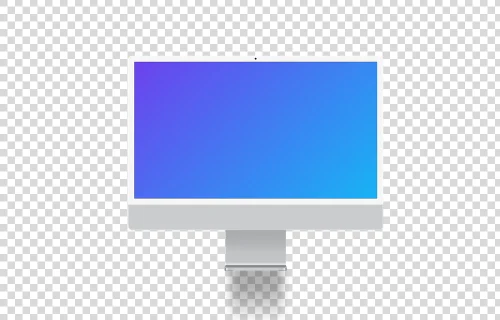 iMac 24“ Mockup - Front (Floating Shadow)