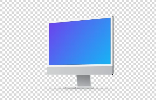 iMac 24“ Mockup - Perspective Right (Floor Shadow)