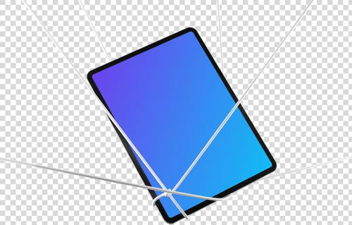 iPad Pro 11-inch mockup with transparent background