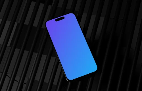 iPhone 16 mockup on textured backdrop