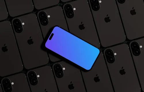 iPhone 16 mockup with sleek black design